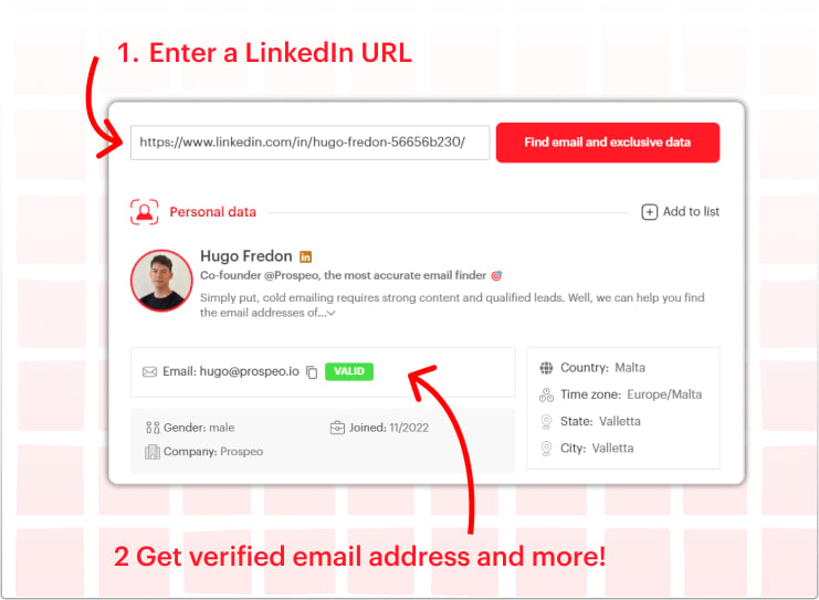 find email from linkedin