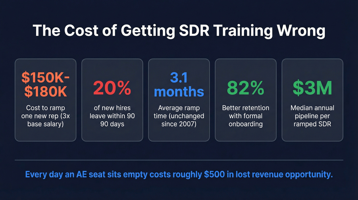 Key SDR training ROI statistics and business impact
