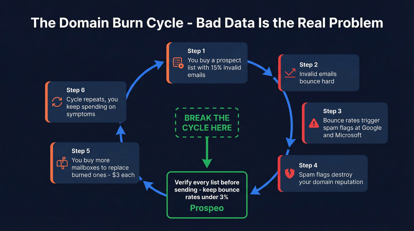 Bad data domain burn cycle flow diagram